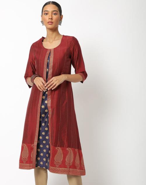 Printed Layered A-line Kurta