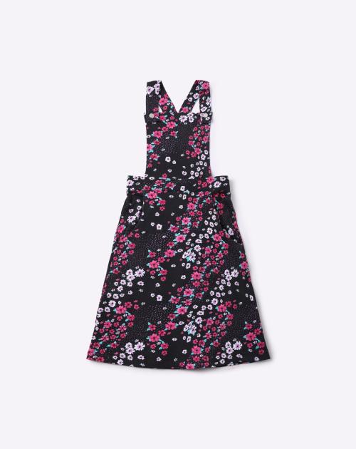 Floral Print Pinafore Dress