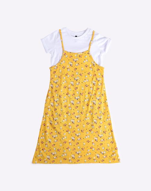 Buy Floral Print Pinafore Dress Online at Best Prices in India JioMart.