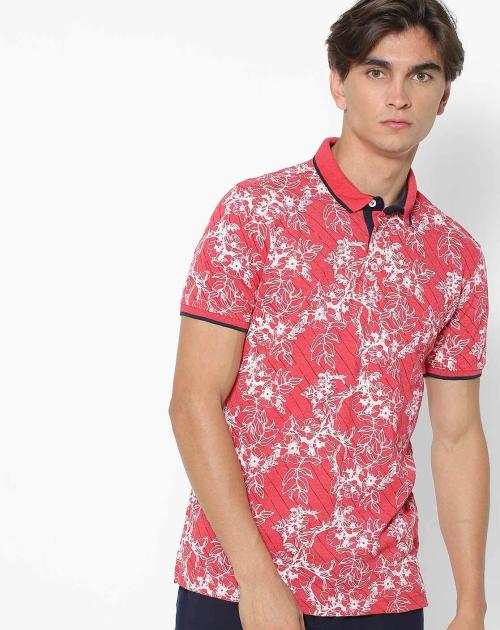 Printed Slim Fit Polo T-shirt