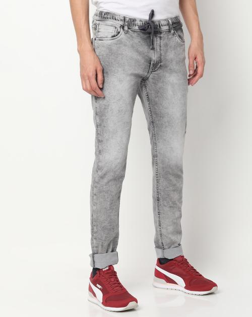 Men Acid-Wash Skinny Fit Jeans