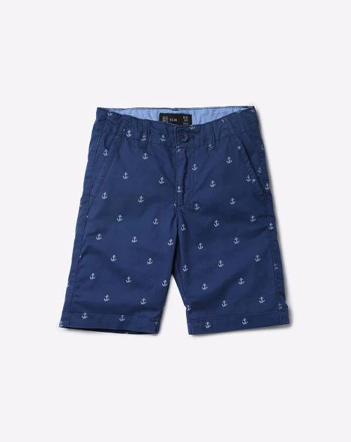 Anchor Print Shorts with Insert Pockets