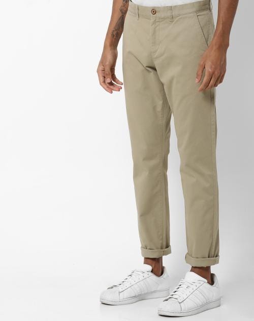 Slim Fit Flat-Front Chinos