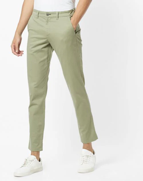 Cropped Chinos with Insert Pockets
