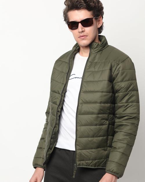 Zip-Front Puffer Jacket with Insert Pockets