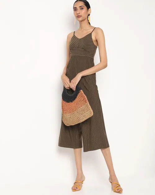 Striped Strappy Jumpsuit