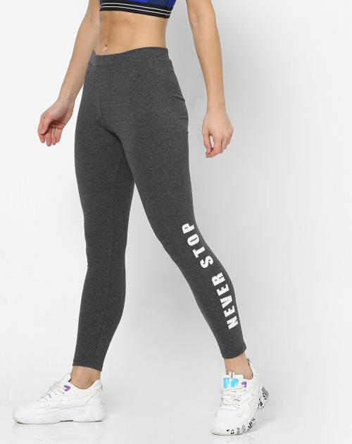 Ankle-Length Heathered Leggings