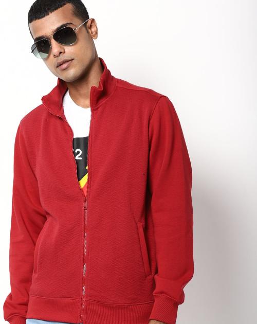 Quilted High-Neck Sweatshirt