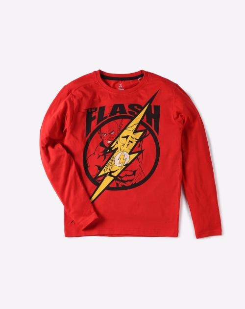 Flash Print Crew-Neck T-shirt