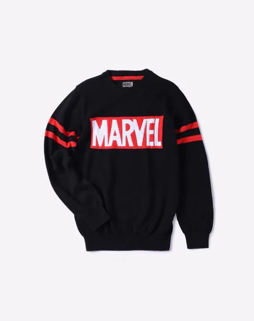 Marvel Print Crew-Neck Sweater