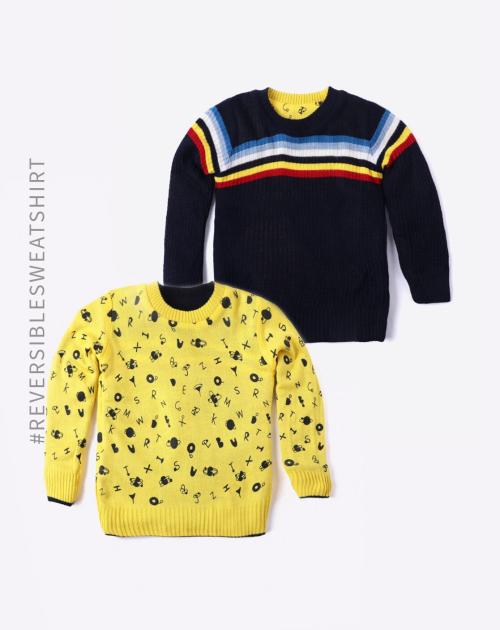 Typographic Print Round-Neck Sweatshirt