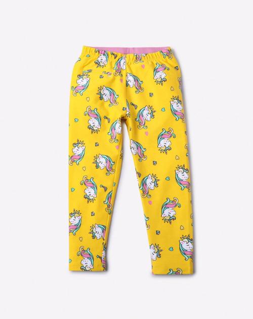 Unicorn Print Pants with Elasticated Waist