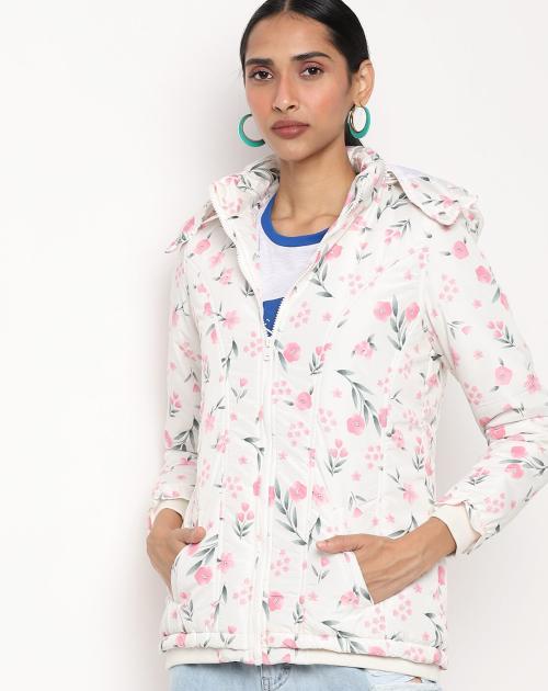floral print puffer jacket