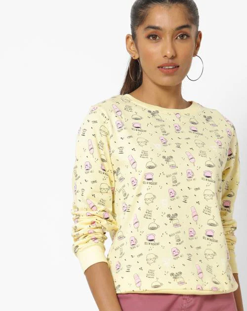 Printed Crew-Neck Sweatshirt