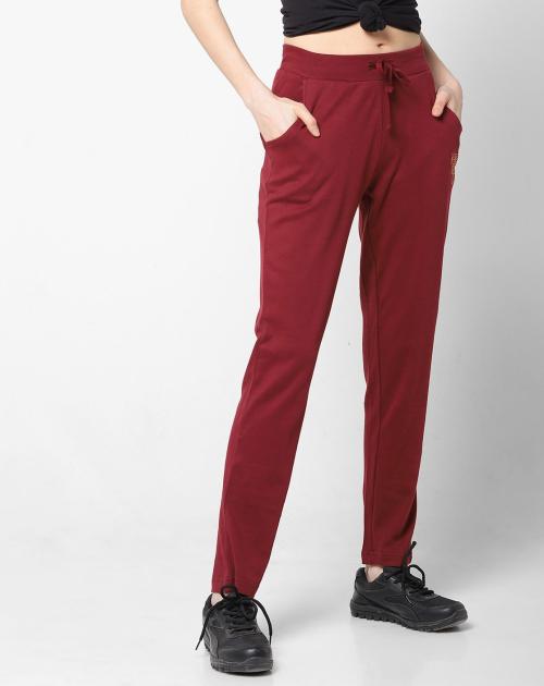 Drawstring Track Pants with Slant Pockets
