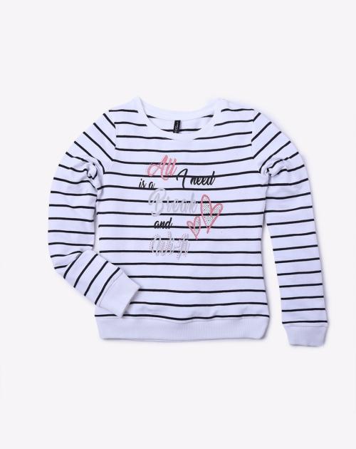 Striped Crew-Neck Sweatshirt