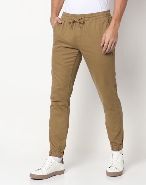 Basic FlatFront Joggers with Drawstring JioMart
