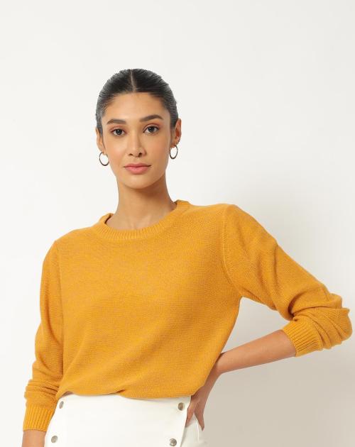 Pullover with Ribbed Hem