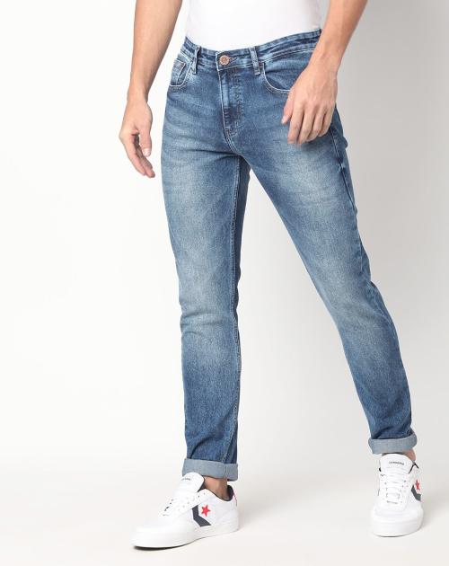 Buy Washed Slim Fit Jeans Online at Best Prices in India JioMart.