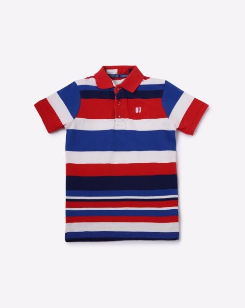 Block Striped Polo T-shirt