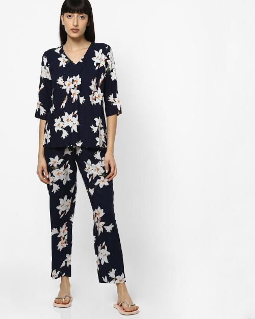 Floral Print Pyjamas Set