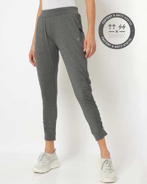 Women Quickdry Ruched Track Pants with Insert Pockets