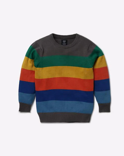 Striped Crew-Neck Sweater