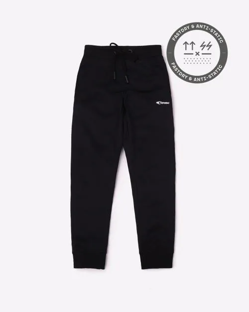 Quick Dry Joggers with Logo Print Taping