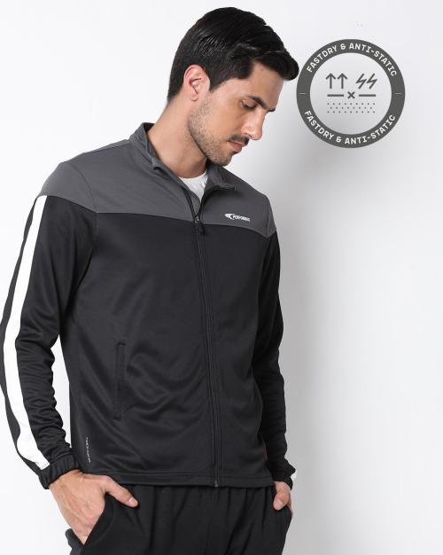 Panelled Zip-Front Jacket