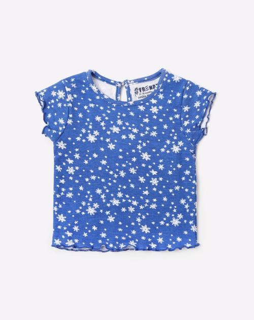 Printed Round-Neck Top