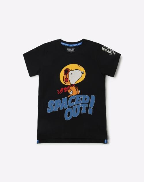 Snoopy Print Round-Neck T-shirt