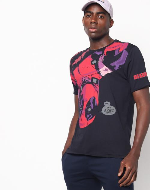 Deadpool Print Crew-Neck T-shirt