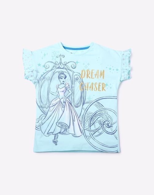 Cinderella Print Round-Neck T-shirt