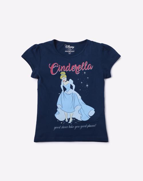 Cinderella Print Round-Neck T-shirt