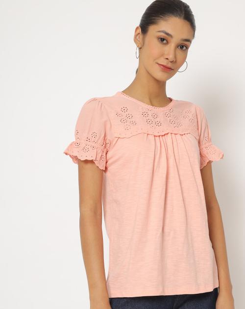 Schiffli Embroidered Top