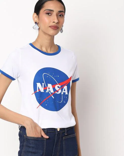 Nasa Print Crew-Neck T-shirt