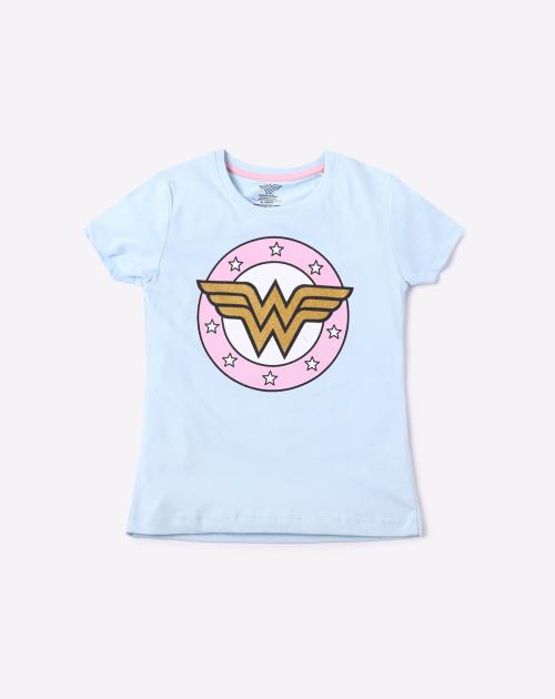 Wonder Woman Print Crew-Neck T-shirt
