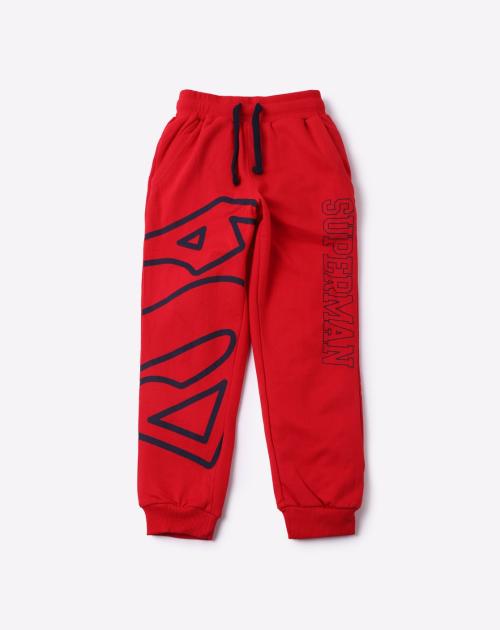Superman Print Joggers with Insert Pockets