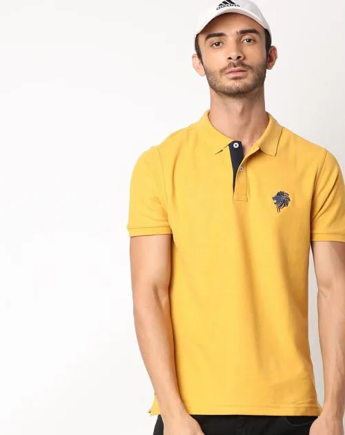 Slim Fit Polo T-shirt with Applique