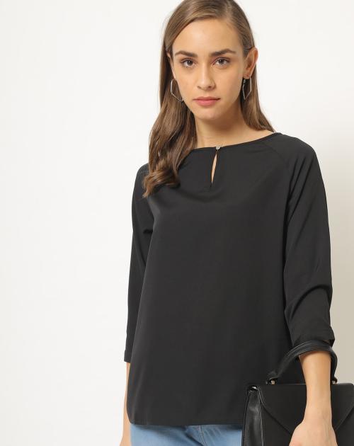 keyhole neckline top