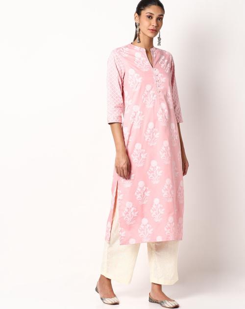 Printed Straight Kurta with Ankle-Length Pants