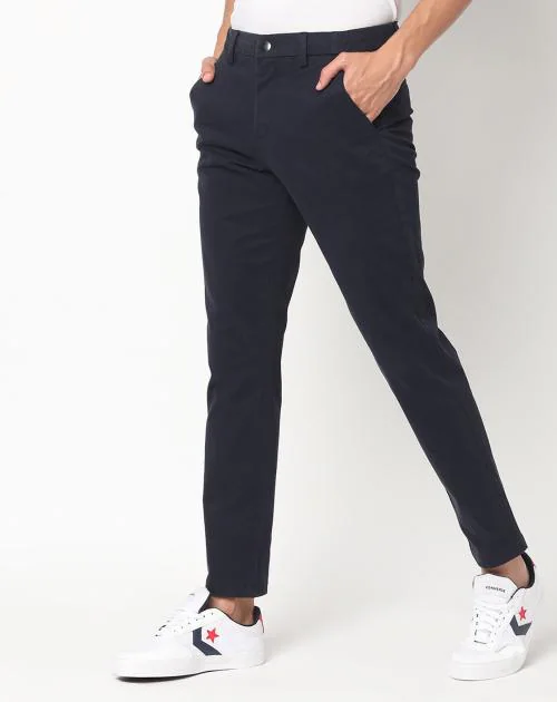 Slim Fit Flat-Front Chinos