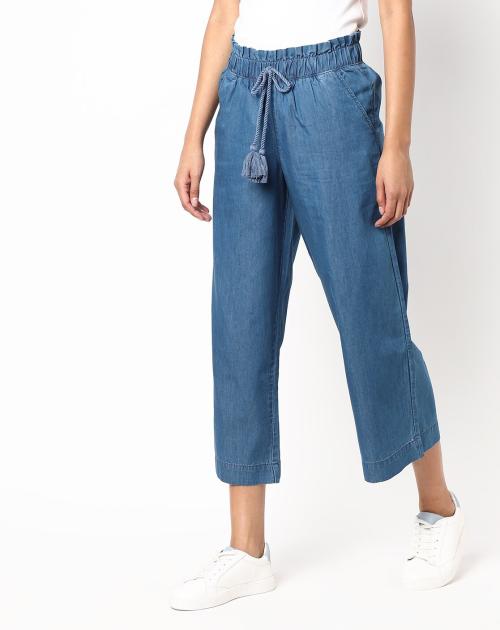 Denim Culottes with Slip Pockets