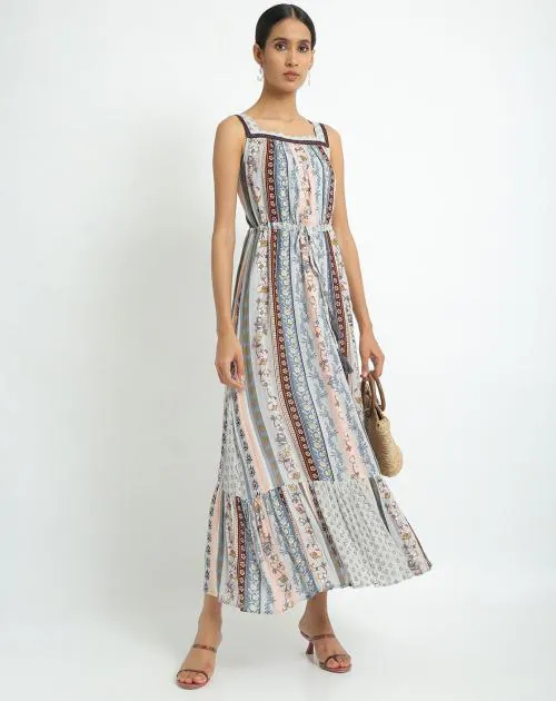 Sleeveless Maxi A-line Dress