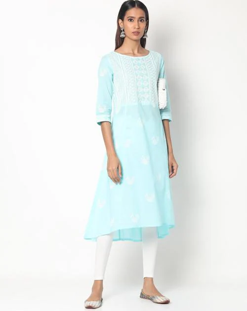 Embroidered A-line Kurta