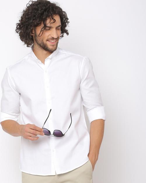 Shirt with Cutaway Collar
