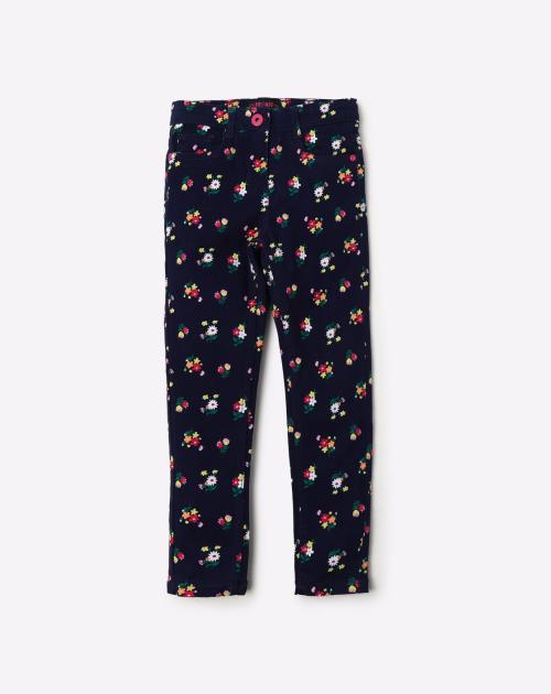Trs Floral Print Flat-Front Pants