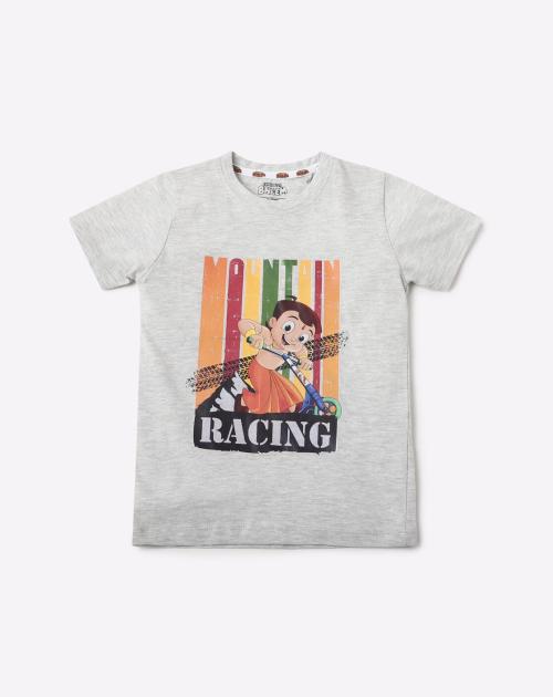 Chhota Bheem Print Round-Neck T-shirt