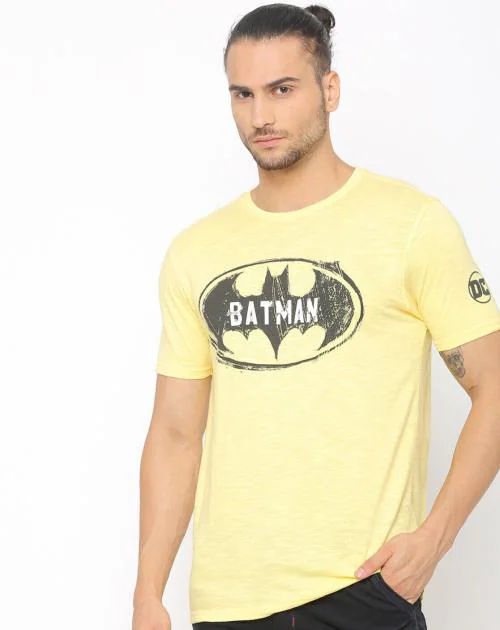 Regular Fit Batman Print Crew-Neck T-Shirt
