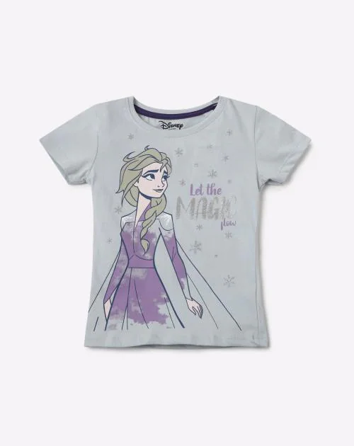 Frozen Print Round-Neck T-shirt
